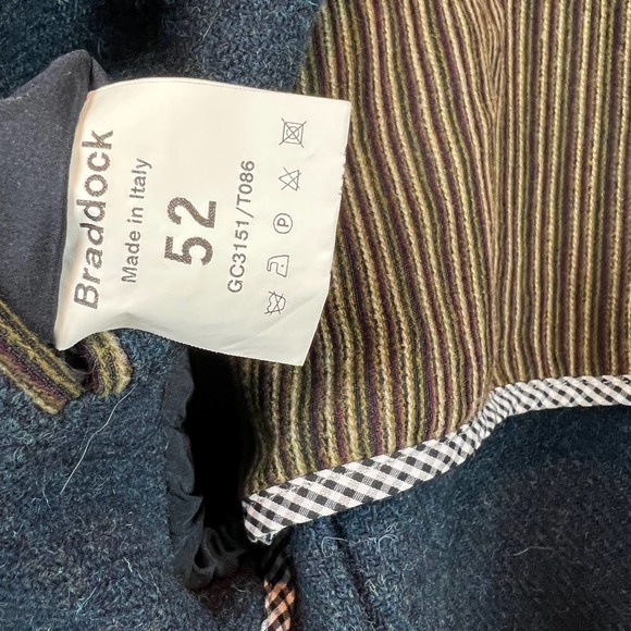 Braddock Time for Peace Vintage Jacket Faux Leather Details Mens 52 - Picture 8 of 12